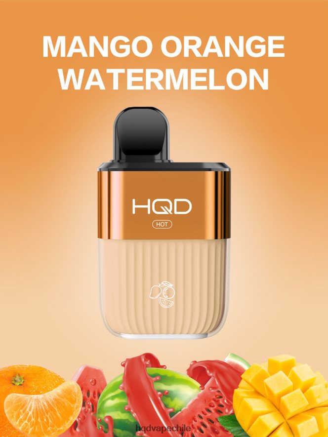 HQD Geschmack - HQD HOT 5000 bocanadas sandia mango naranja 6XJ6TL60