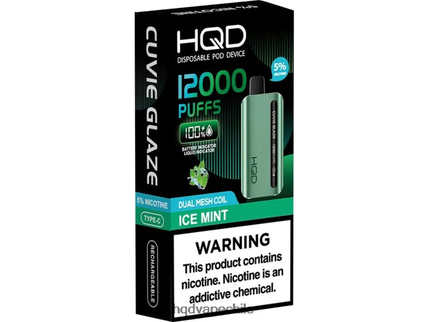 HQD Geschmack - HQD CUVIE GLAZE vaporizador desechable 12000 menta helada 6XJ6TL200