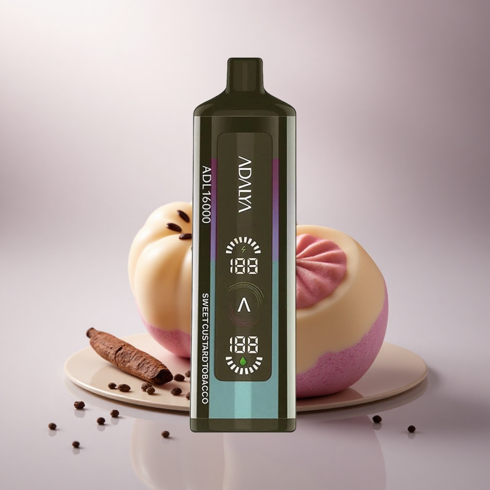 Adalya ADL 16000 PRO Puffs Tabaco de Crema Dulce con Pantalla Digital y 1000 mAh