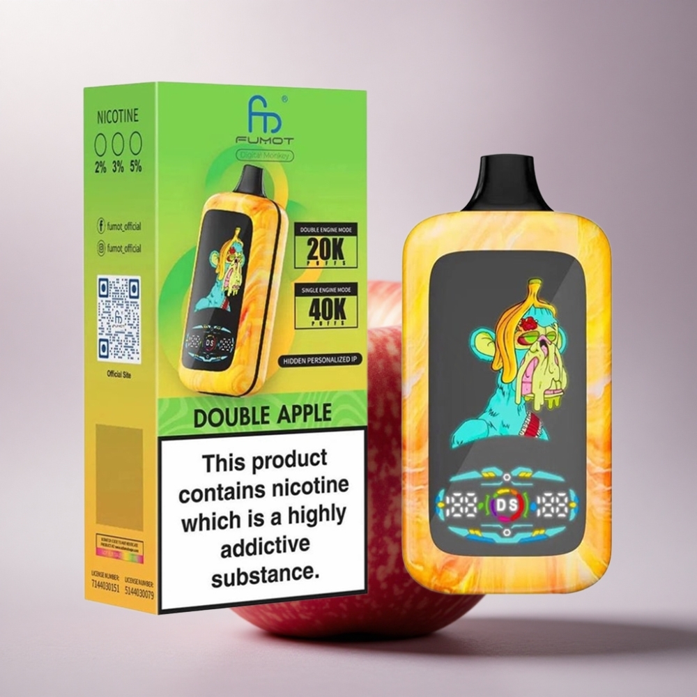 Fumot Digital Monkey 20000/40000 Puffs Manzana Doble con 5% de Nicotina y 850mAh