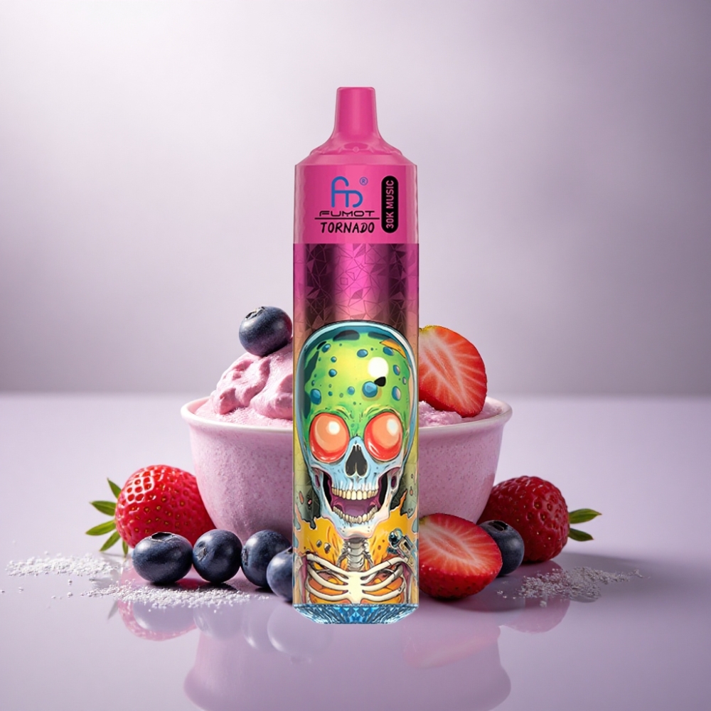 Fumot Randm Tornado 30000 Puffs Helado de Arándano Fresa Frambuesa con 5% de Nicotina y 600mAh