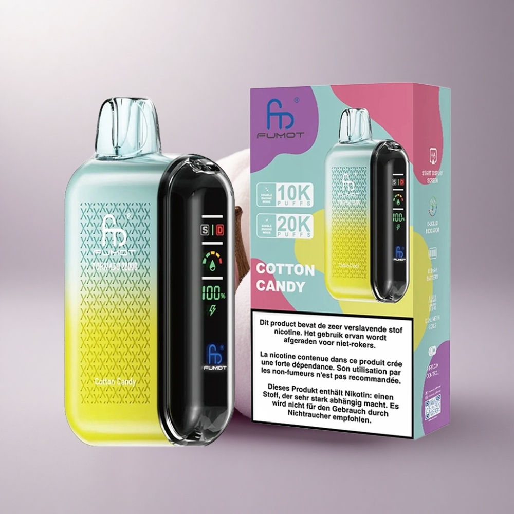 Fumot Tornado 20000 Puffs Algodón de Azúcar con Dual Mesh y 850mAh