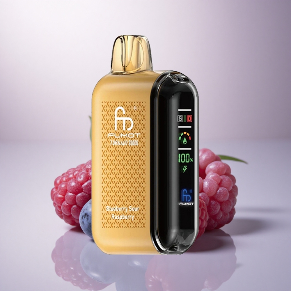 Fumot Tornado 20000 Puffs Arándano Agrio Frambuesa Dual Mesh 850mAh