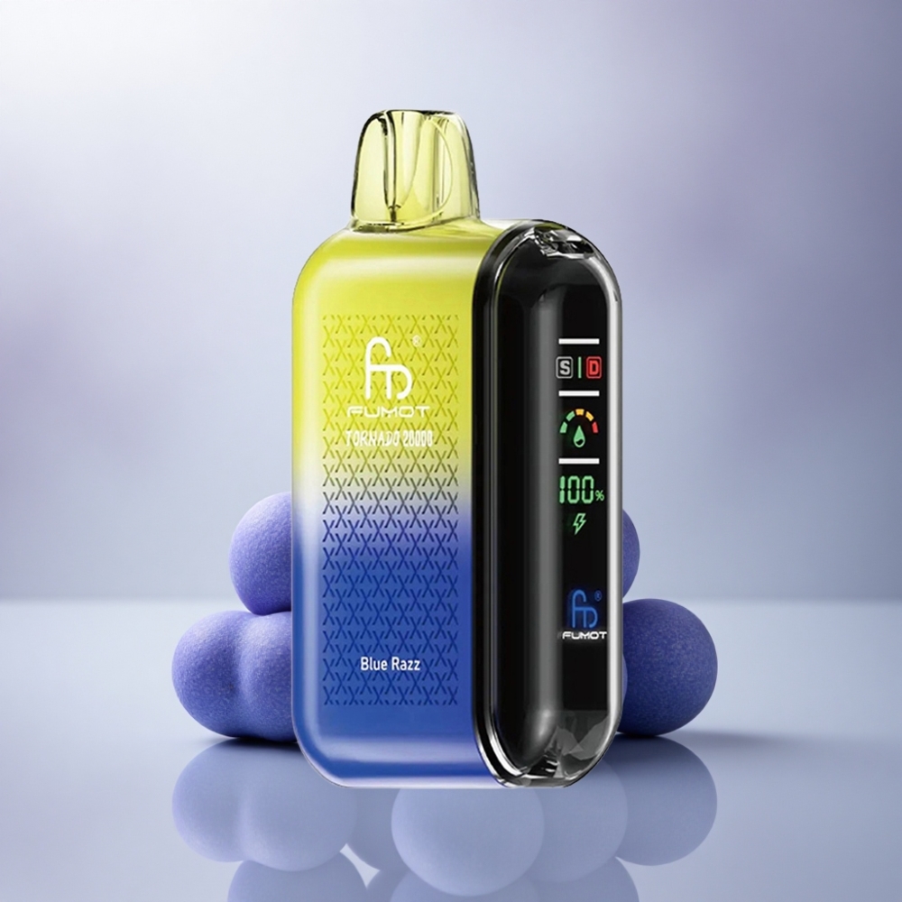 Fumot Tornado 20000 Puffs Azul Frambuesa Dual Mesh 850mAh