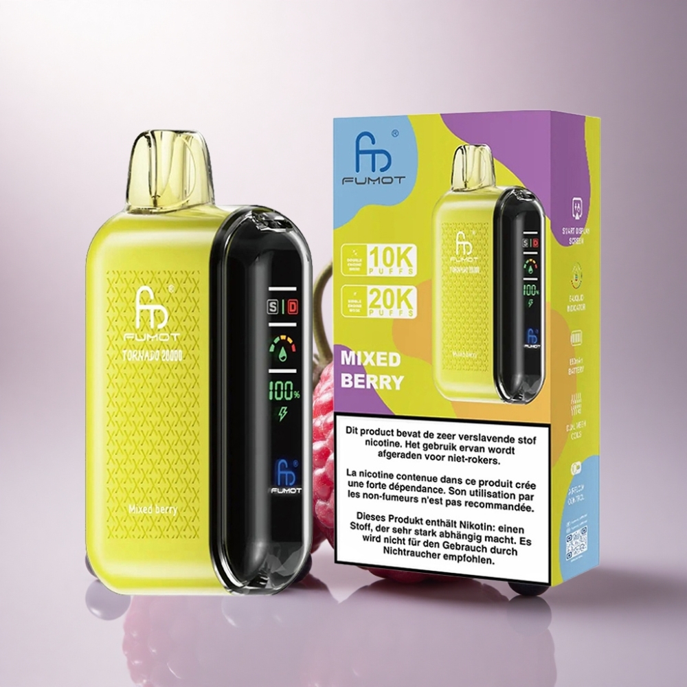 Fumot Tornado 20000 Puffs Baya Mixta Dual Mesh Coil 850mAh