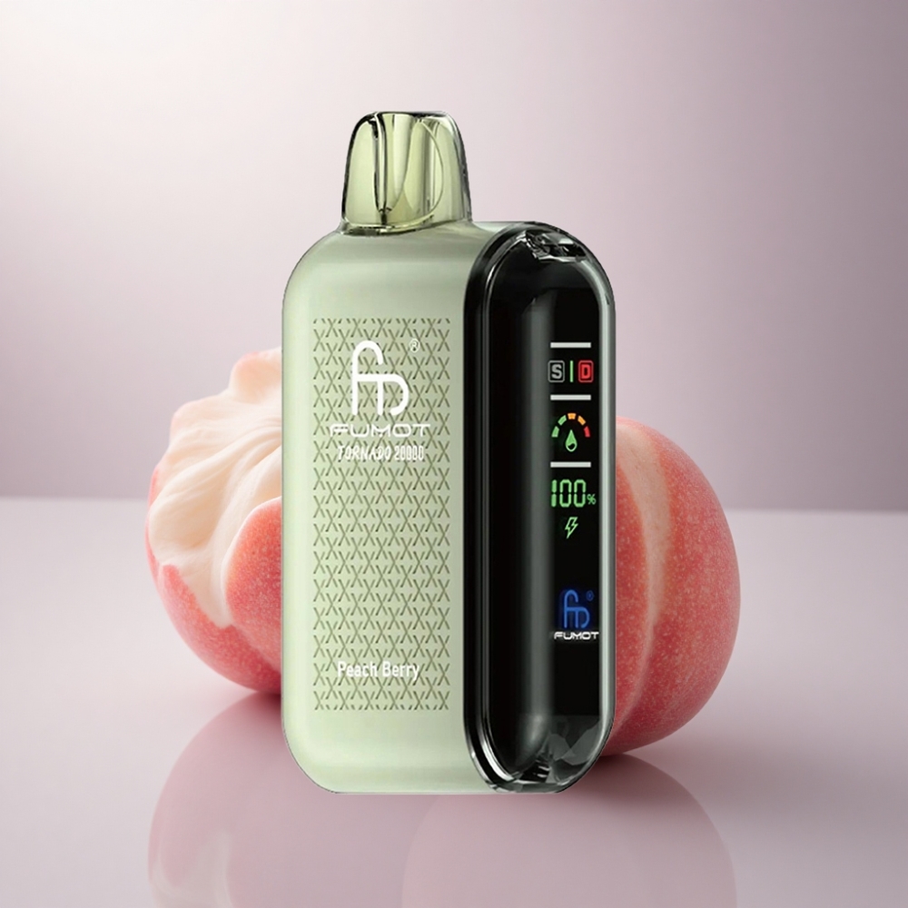 Fumot Tornado 20000 Puffs Durazno Baya Dual Malla 850mAh