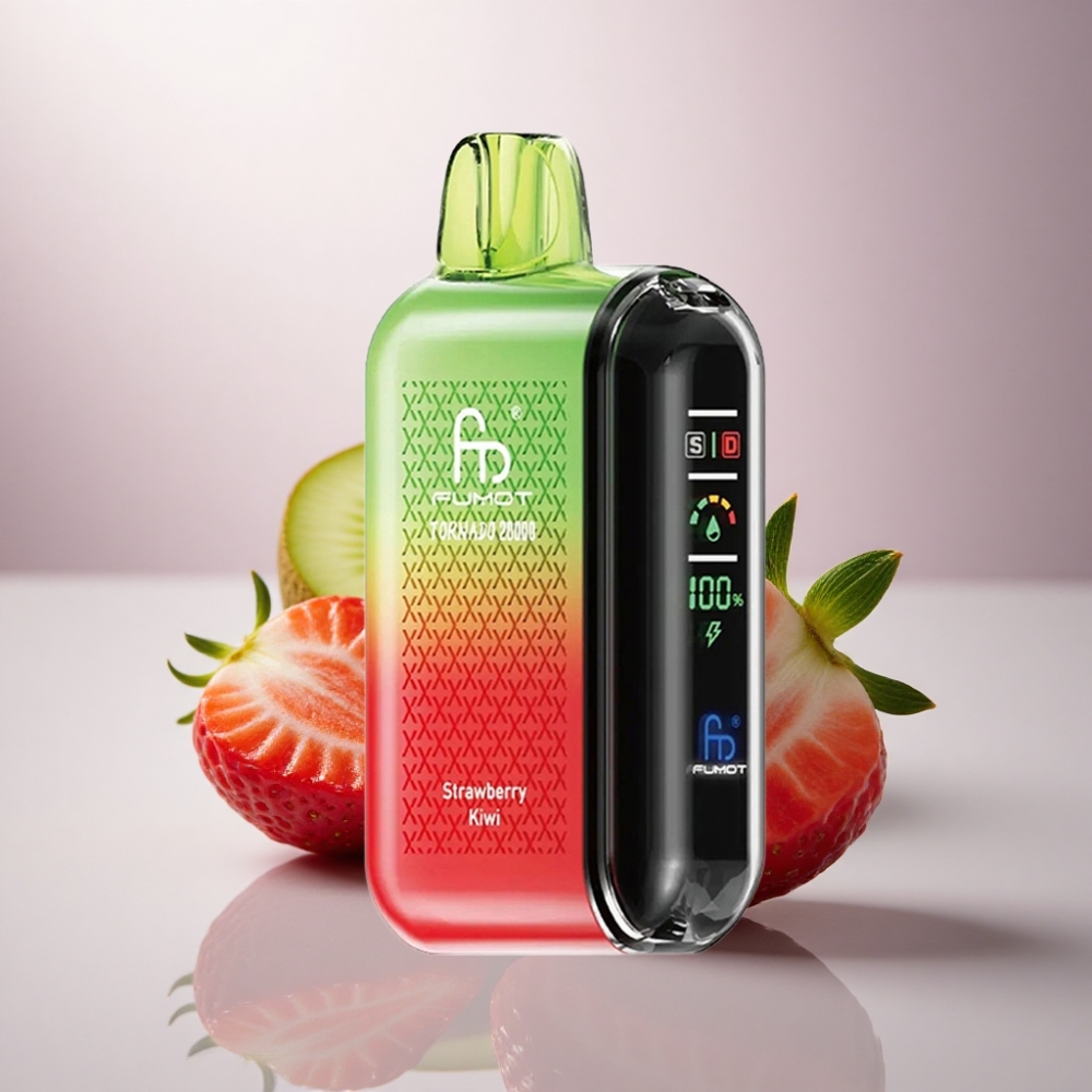 Fumot Tornado 20000 Puffs Fresa Kiwi con Dual Mesh y 850mAh