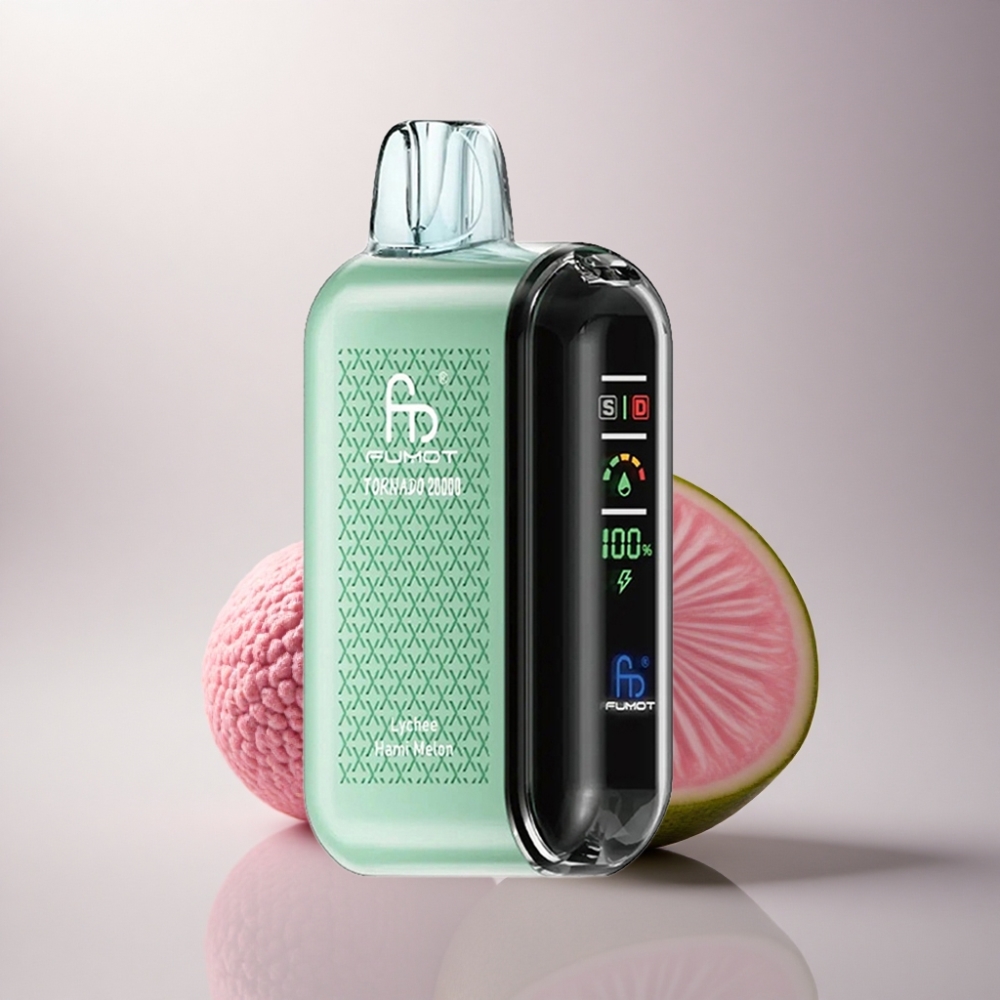 Fumot Tornado 20000 Puffs Melón Hami Lychee con Control de Flujo de Aire y 850mAh