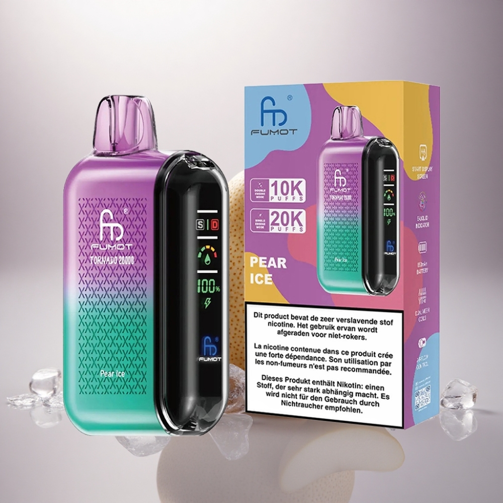 Fumot Tornado 20000 Puffs Pera Hielo Dual Mesh 850mAh