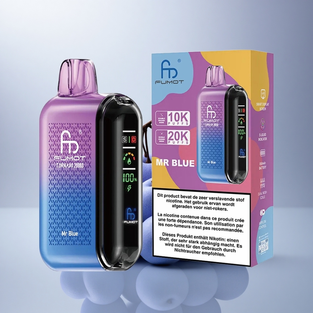 Fumot Tornado 20000 Puffs Señor Azul Dual Malla 20ml
