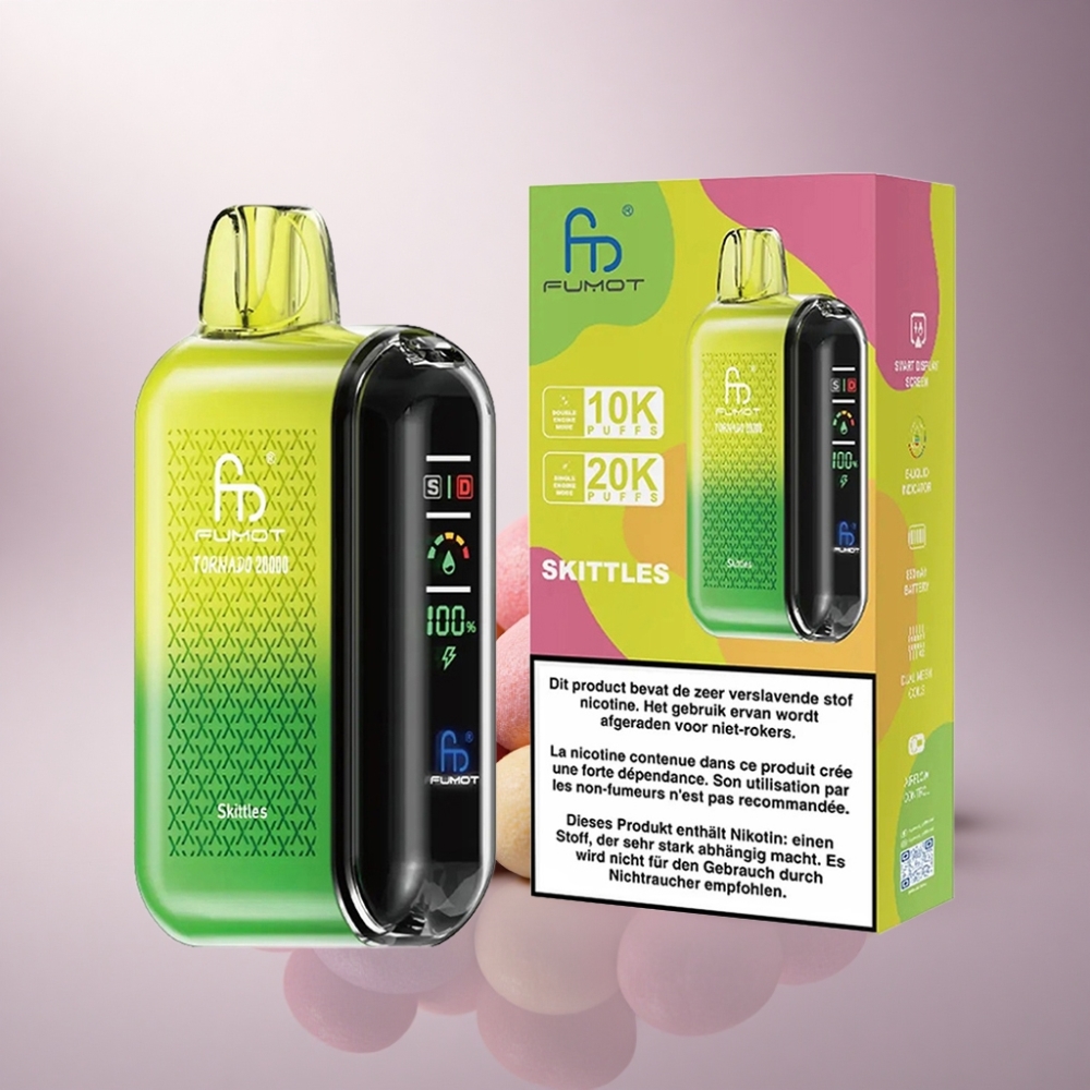 Fumot Tornado 20000 Puffs Skittles Dual Malla 20ml 850mAh
