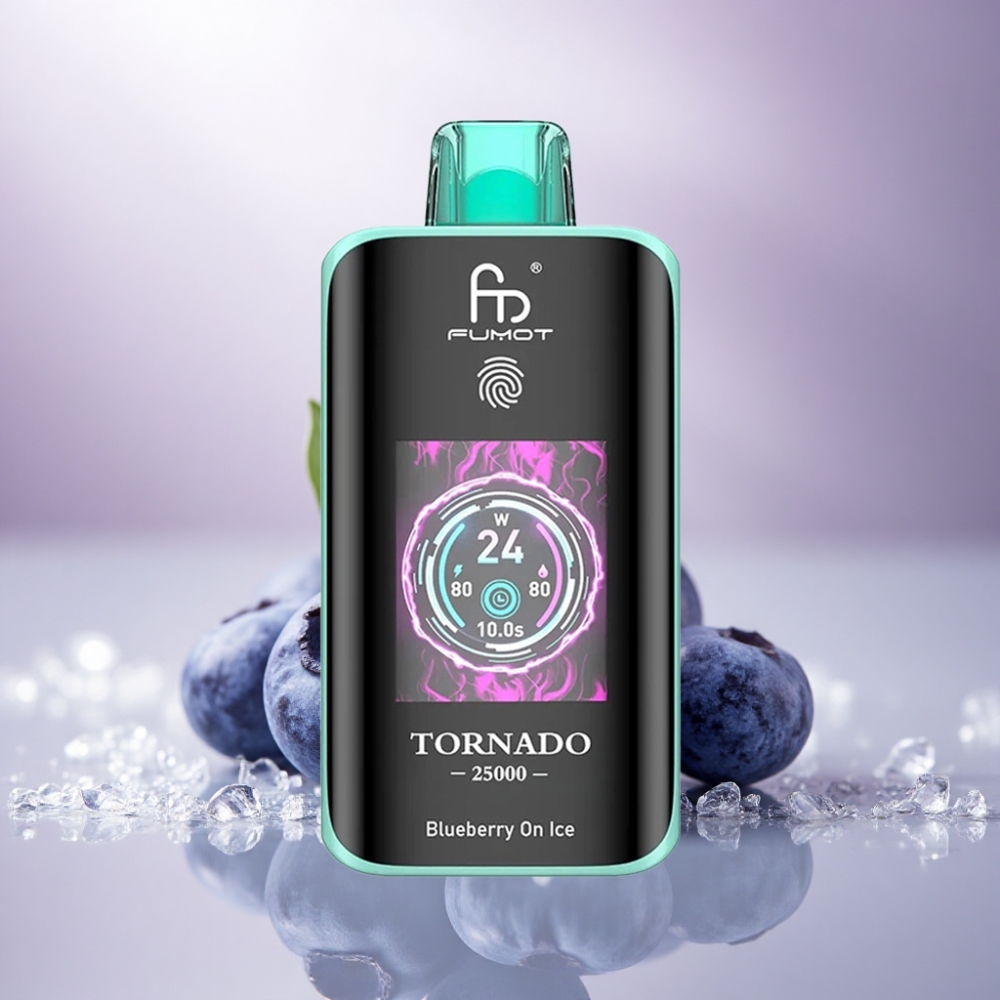 Fumot Tornado 25000 Puffs Arándano en Hielo con Pantalla HD y 700mAh
