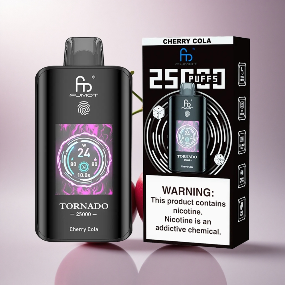 Fumot Tornado 25000 Puffs Cherry Cola HD 700mAh 20ml Nicotina