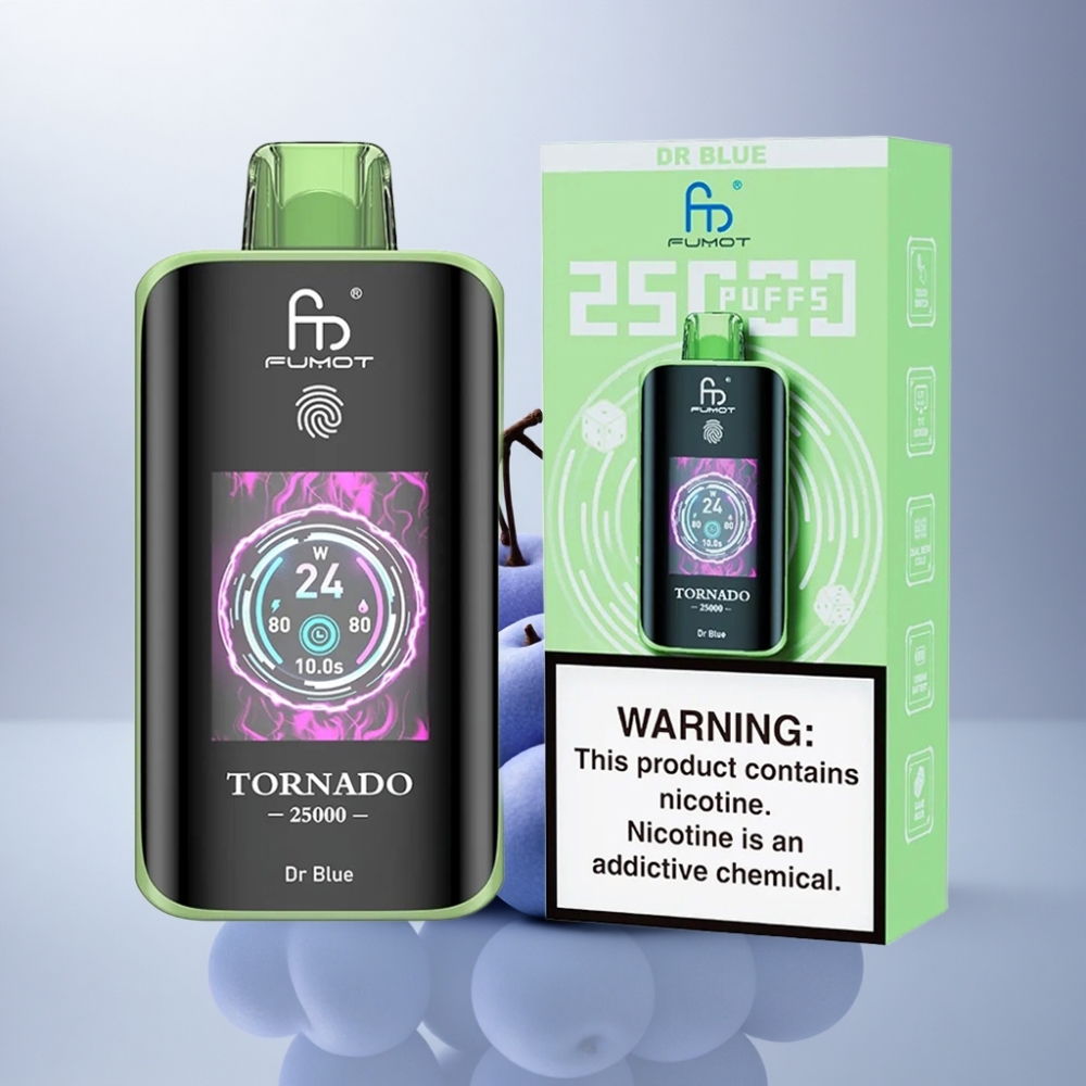 Fumot Tornado 25000 Puffs Dr Azul Pantalla HD 700mAh