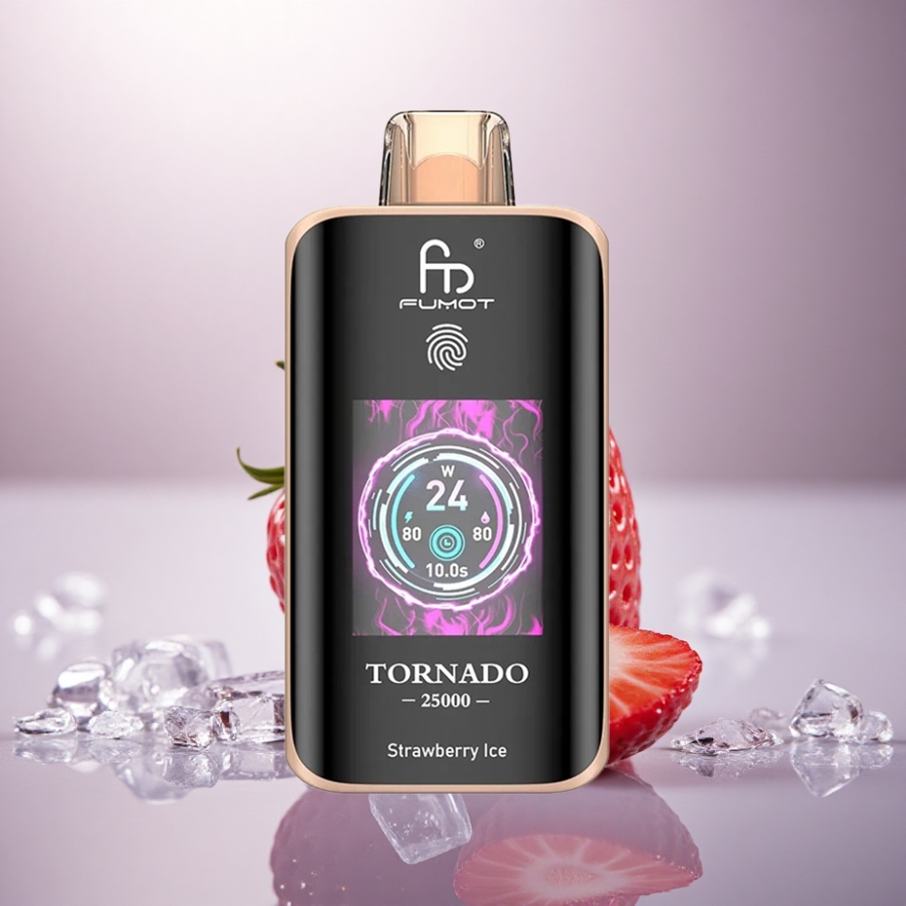 Fumot Tornado 25000 Puffs Fresa Helada HD Pantalla 700mAh