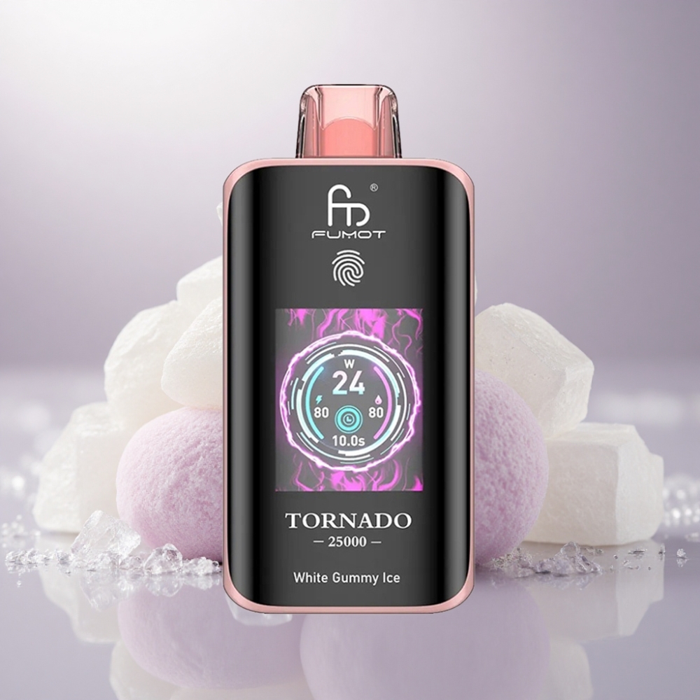 Fumot Tornado 25000 Puffs Goma Blanca Hielo con 700mAh y 5% Nicotina
