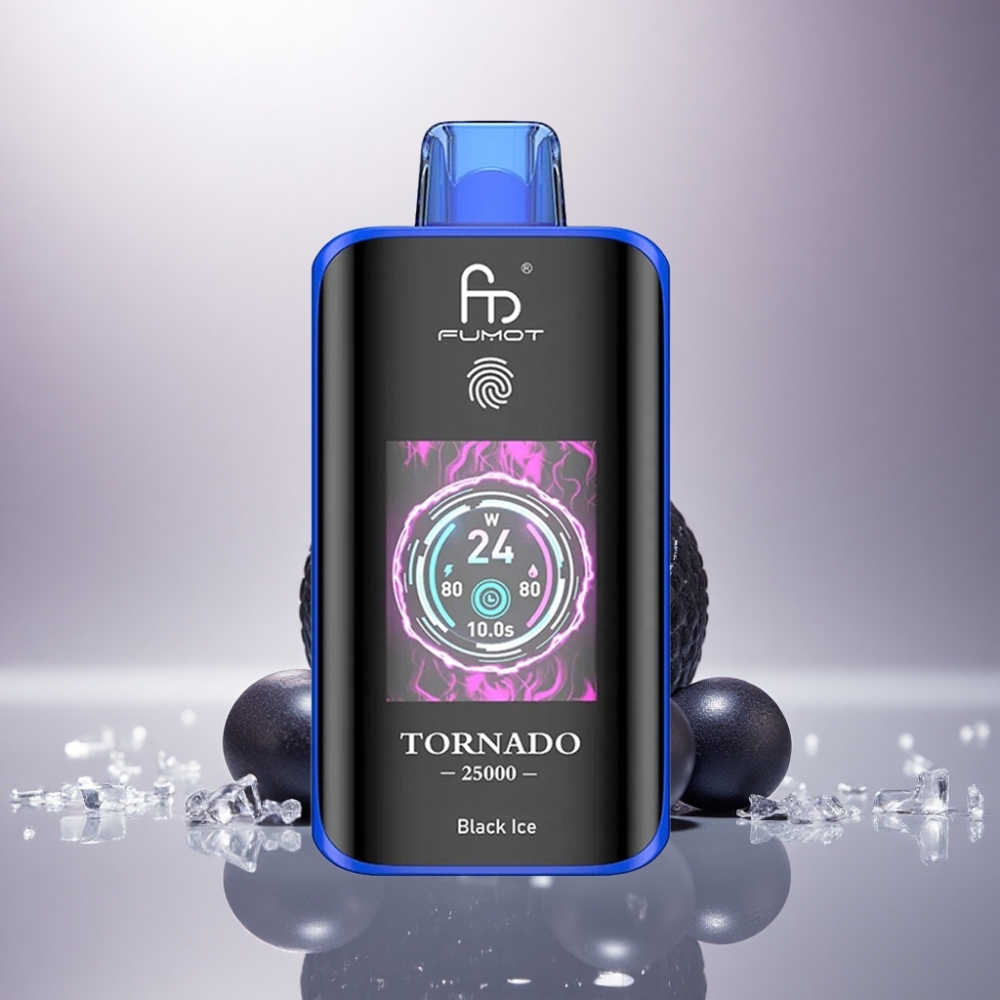 Fumot Tornado 25000 Puffs Hielo Negro HD Pantalla 700mAh