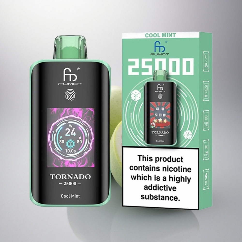 Fumot Tornado 25000 Puffs Menta Fresca HD Pantalla 700mAh