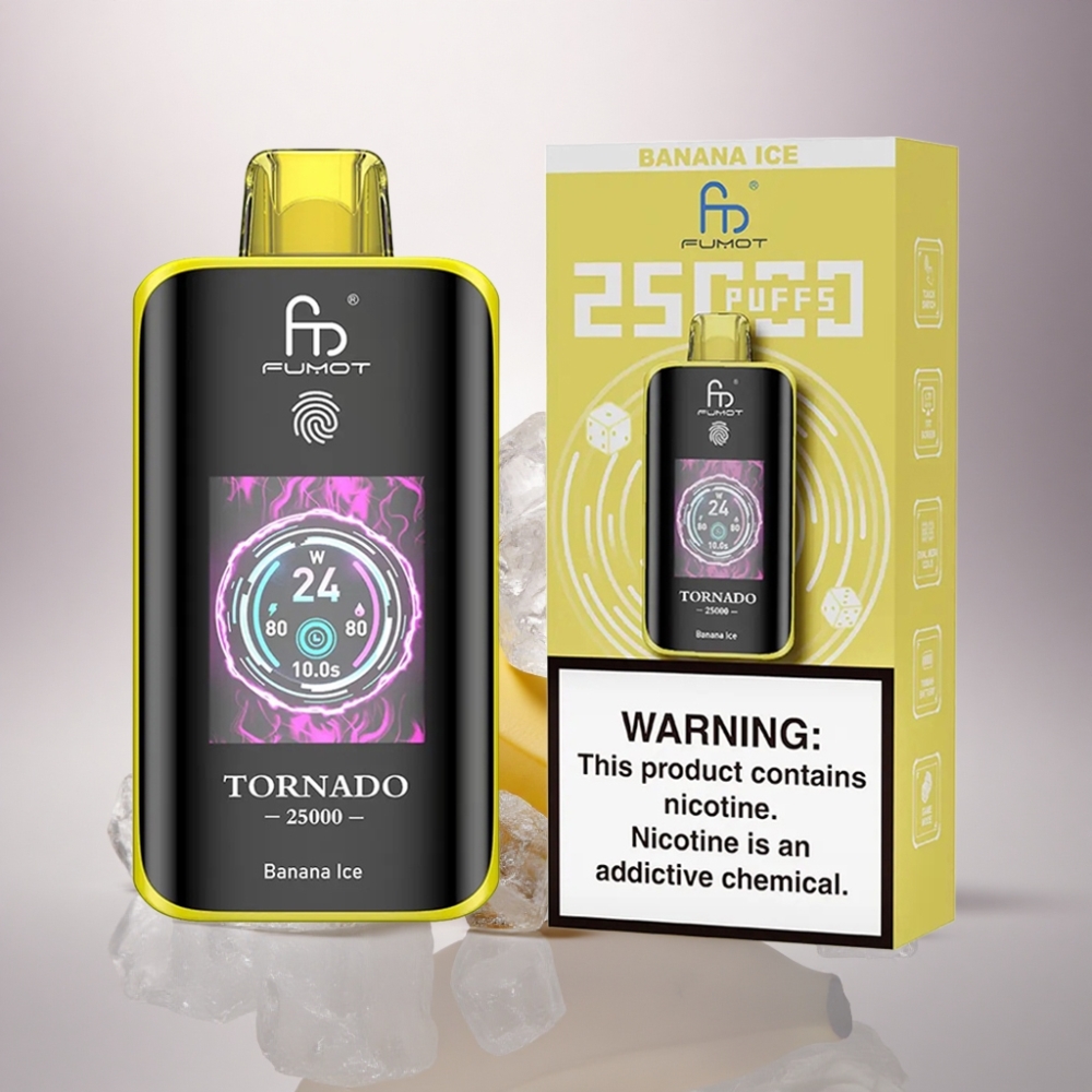 Fumot Tornado 25000 Puffs Plátano Hielo 700mAh 5% Nicotina