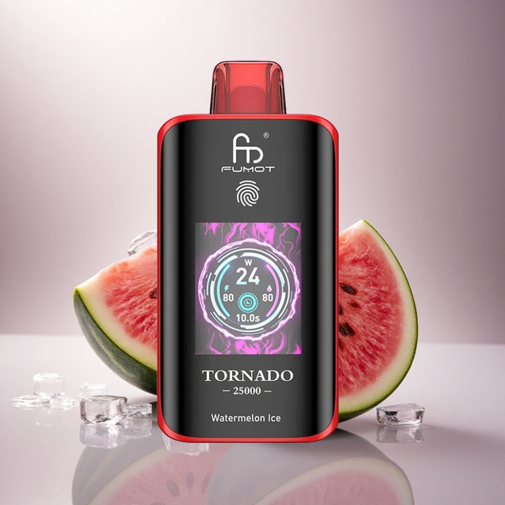 Fumot Tornado 25000 Puffs Sandía Helada con Pantalla HD y 700mAh