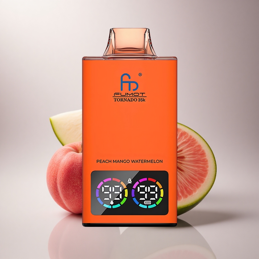 Fumot Tornado 35000 Puffs Durazno Mango Sandía con Dual Mesh y 700 mAh