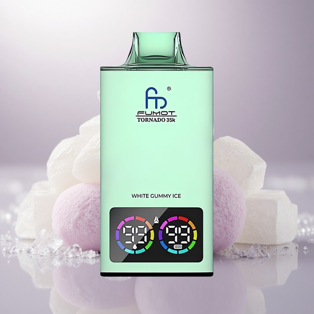 Fumot Tornado 35000 Puffs Goma Blanca Hielo con Doble Malla y 700 mAh