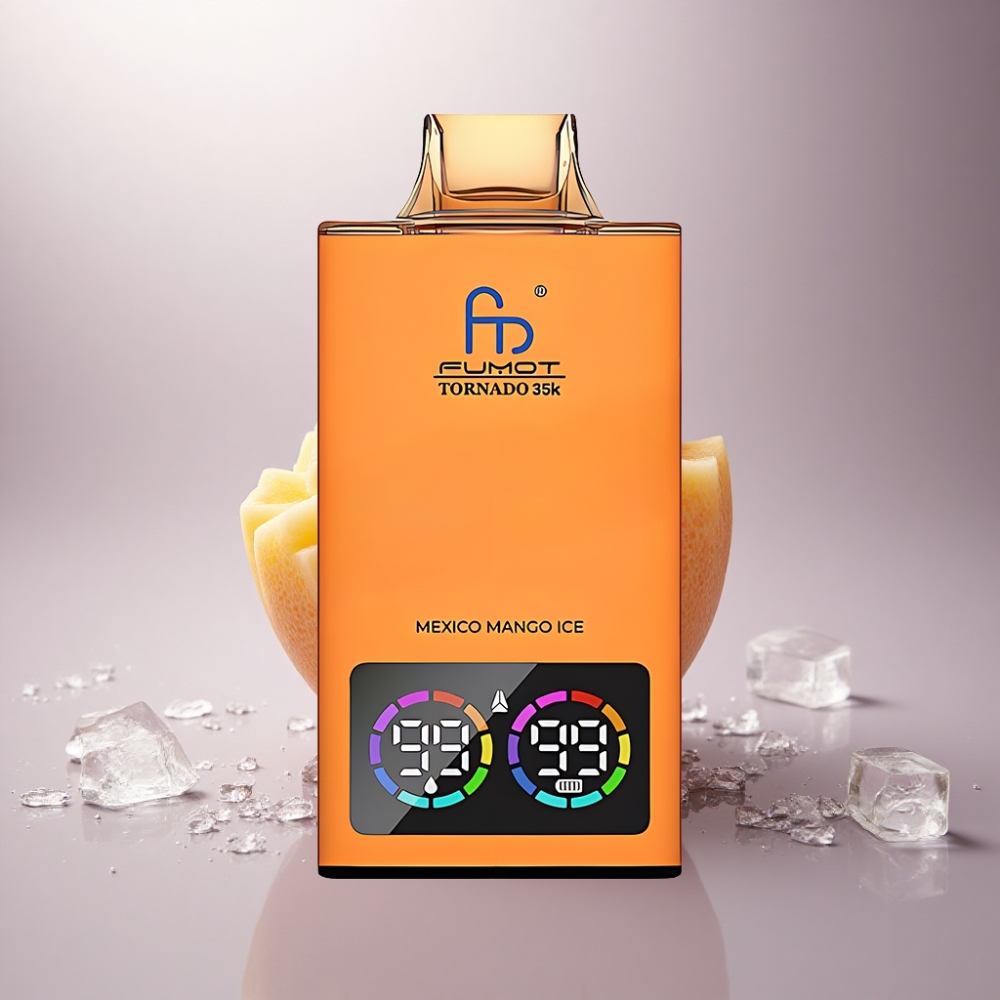 Fumot Tornado 35000 Puffs Helado de Mango México con Doble Bobina y Luz RGB Variable