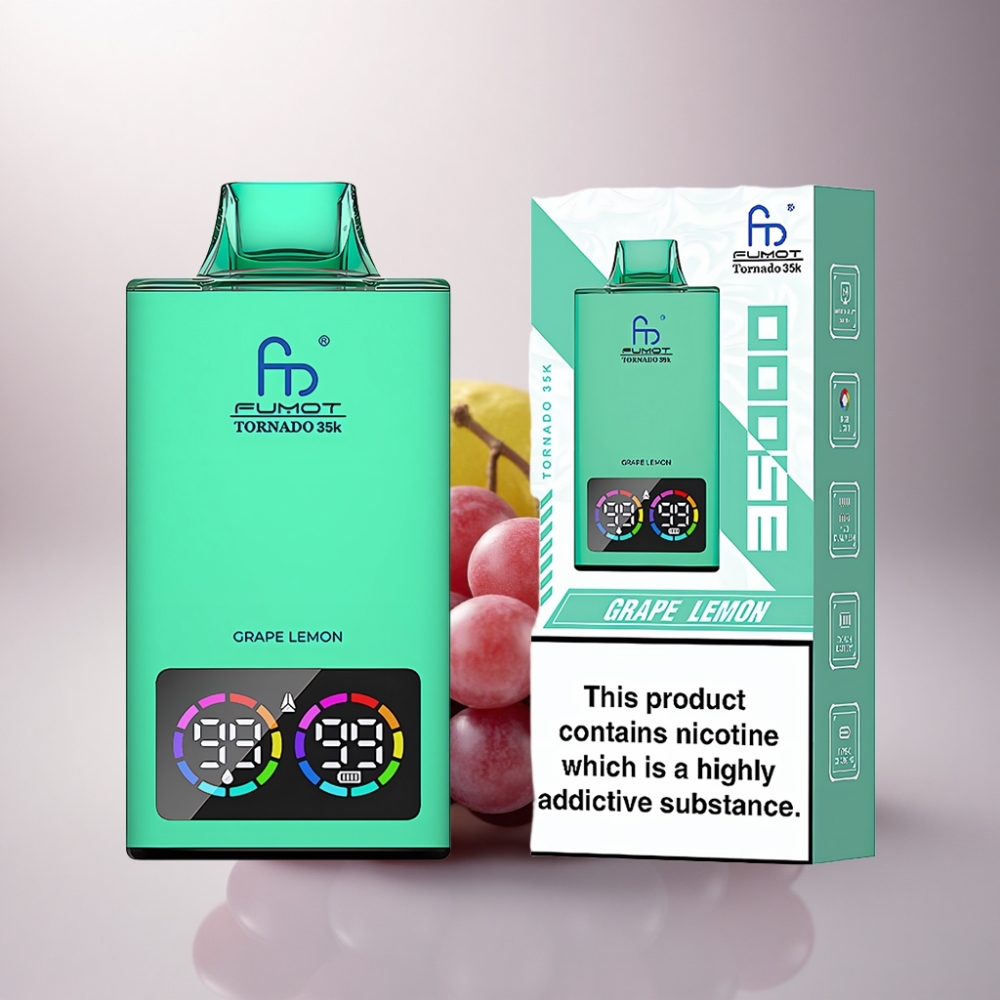 Fumot Tornado 35000 Puffs Limón Uva Doble Malla 700mAh