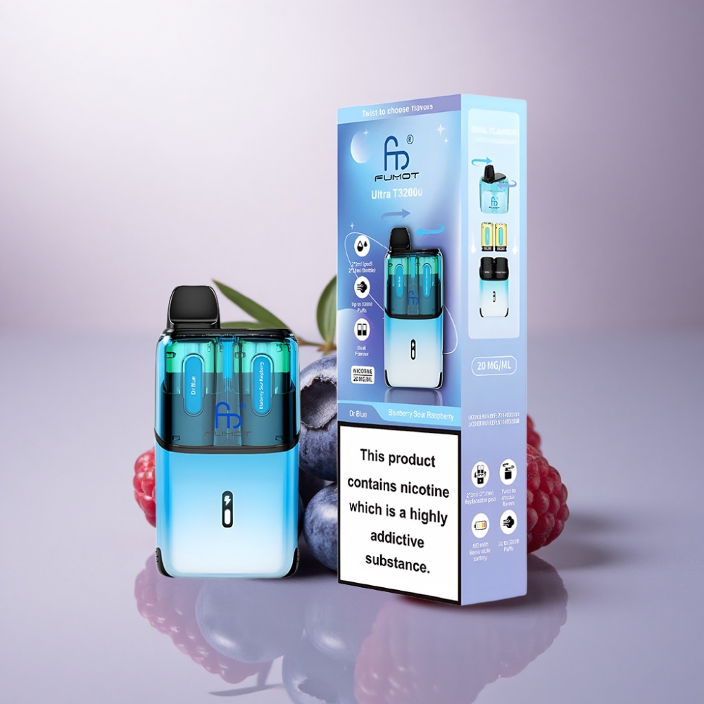 Fumot Ultra T32000 Puffs Dr Azul - Arándano Frambuesa Ácida 800mAh 20mg Nicotina