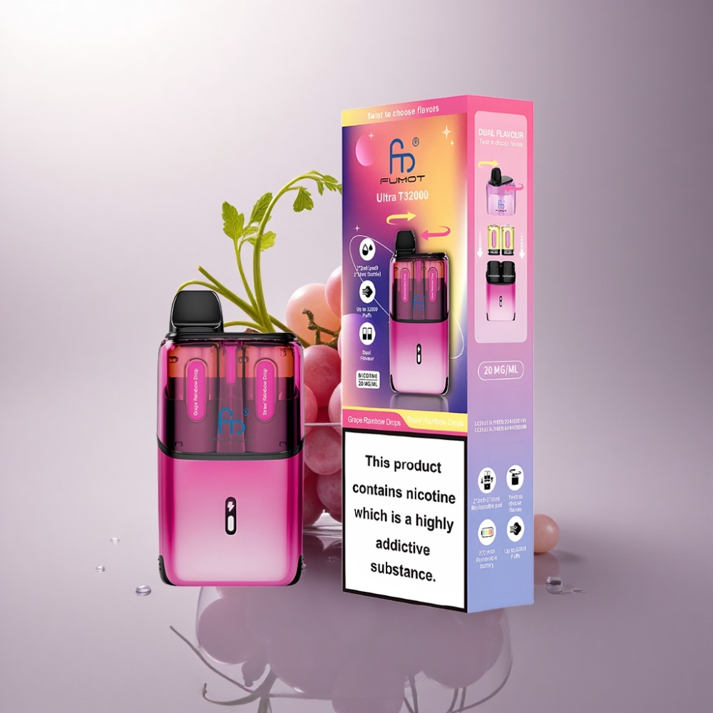 Fumot Ultra T32000 Puffs Gotas del Arcoíris de Fresa - 20mg de Nicotina y 800mAh