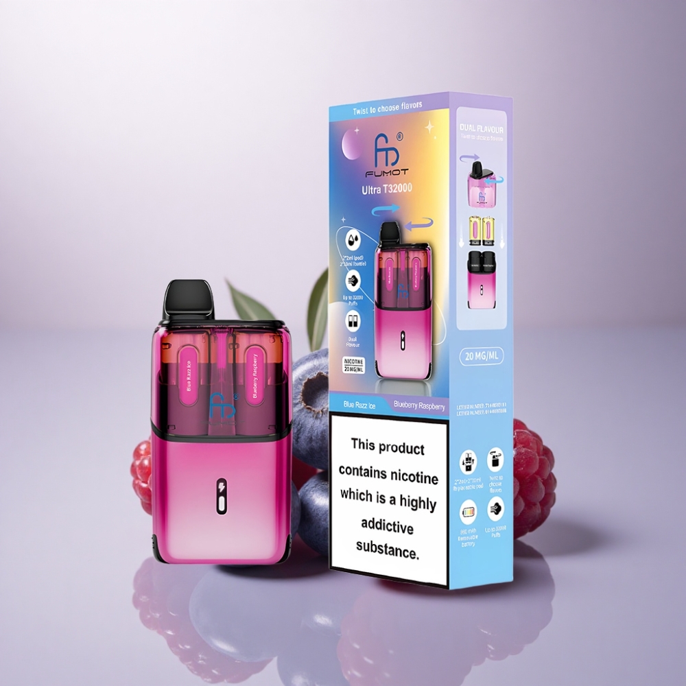 Fumot Ultra T32000 Puffs Helado de Mora Azul y Frambuesa - 20mg Nicotina, 800mAh