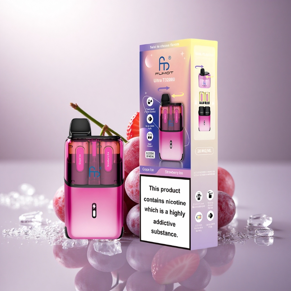 Fumot Ultra T32000 Puffs Helado de Uva - Helado de Fresa con 20mg de Nicotina y 800mAh