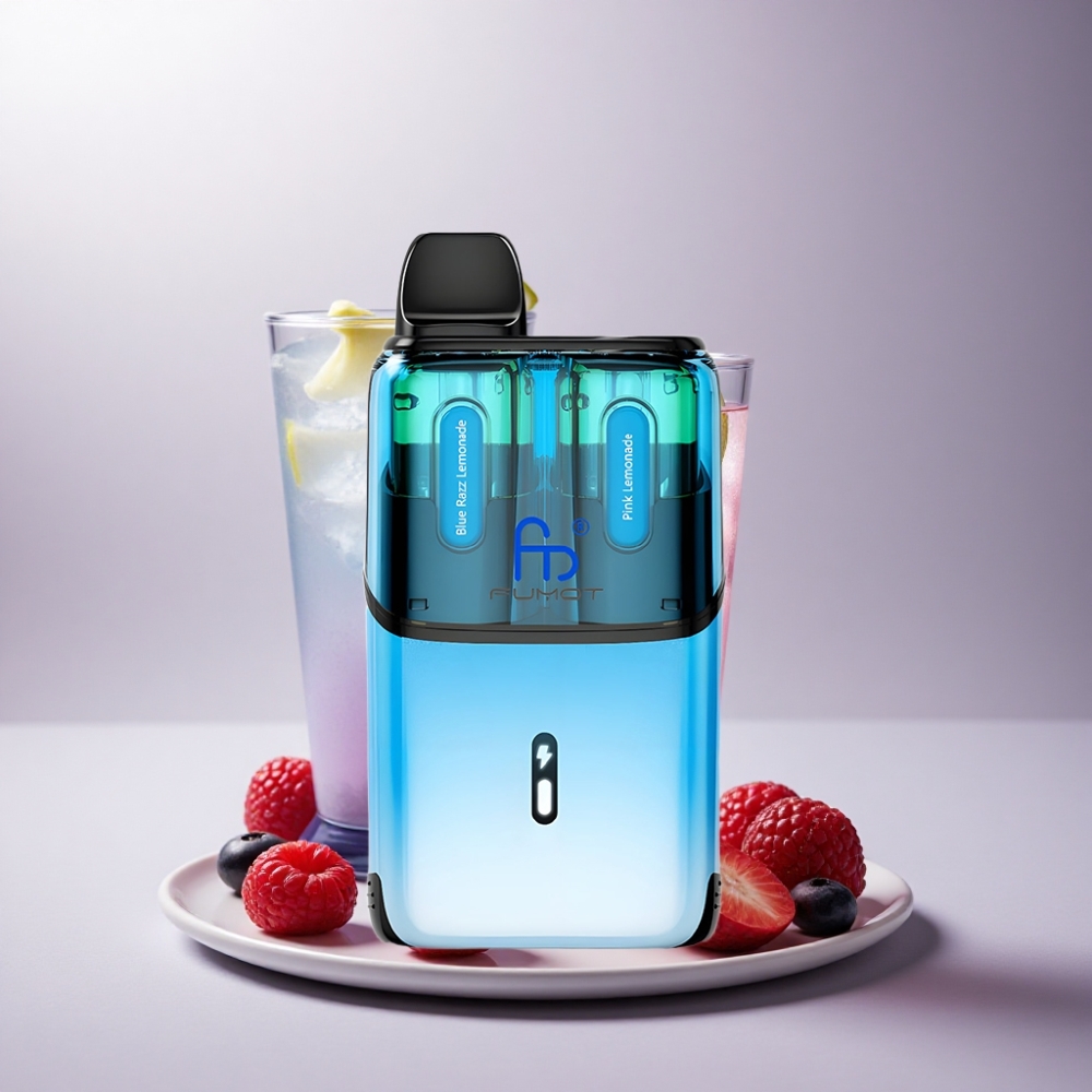 Fumot Ultra T32000 Puffs Limonada Rosa - Limonada Azul Frambuesa con 800mAh y 20mg de Nicotina
