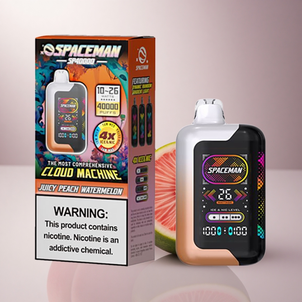 SMOK SPACEMAN SP40000 Puffs Melocotón Jugoso Sandía 1000mAh 50mg nicotina