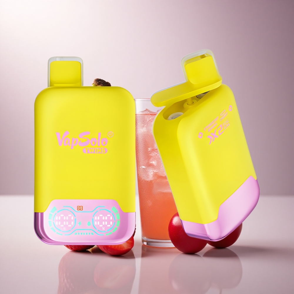 Vapsolo Twins 20000 Puffs Fresa Plátano & Cereza Efervescente con 40ml de Líquido y Nicotina 20mg/ml