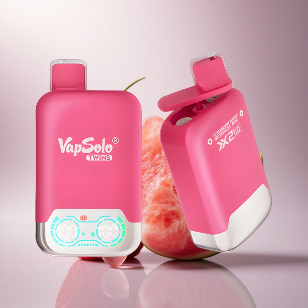 Vapsolo Twins 20000 Puffs Fresa Sandía y Ositos de Goma con 40 ml de Líquido y Nicotina 50mg/ml