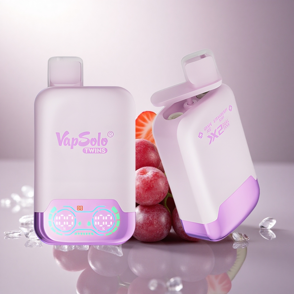 Vapsolo Twins 20000 Puffs Helado de Uva & Fresa Kiwi con 40 ml de E-Líquido y Nicotina 20mg/ml