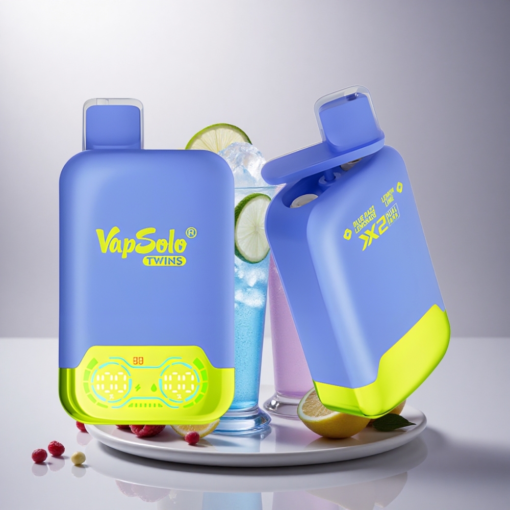 Vapsolo Twins 20000 Puffs Limón Lima & Frambuesa Azul Limonada 40ml Tipo-C 20mg/ml Nicotina