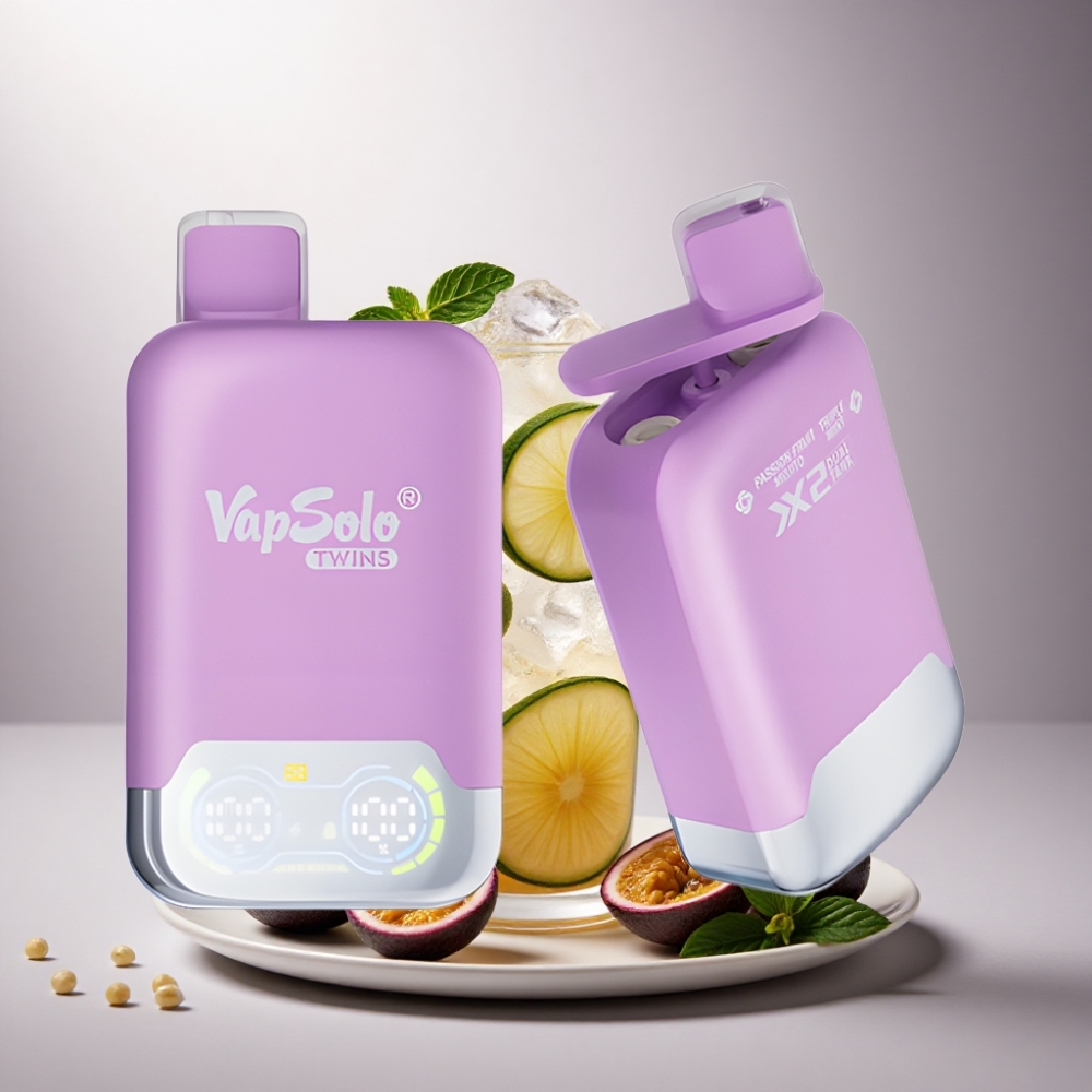 Vapsolo Twins 20000 Puffs Mojito de Maracuyá & Triple Menta con 40 ml de Líquido y 20mg/ml de Nicotina