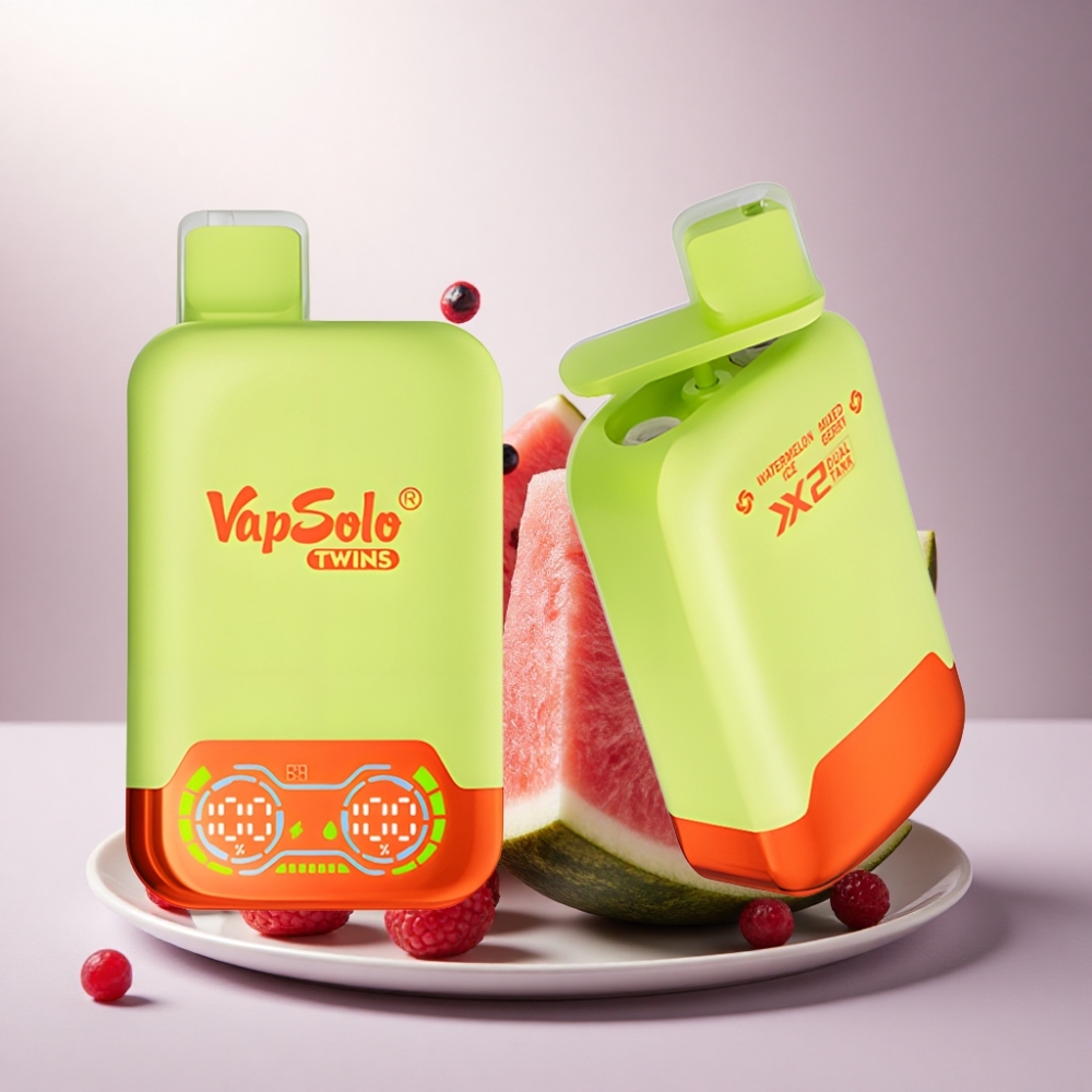Vapsolo Twins 20000 Puffs Sandía Helada & Frutos Mixtos 40ml Tipo-C 20mg Nicotina