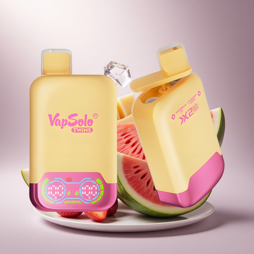 Vapsolo Twins 20000 Puffs Sandía Hielo & Fresa Mango 40ml 20mg/ml Nicotina Tipo-C