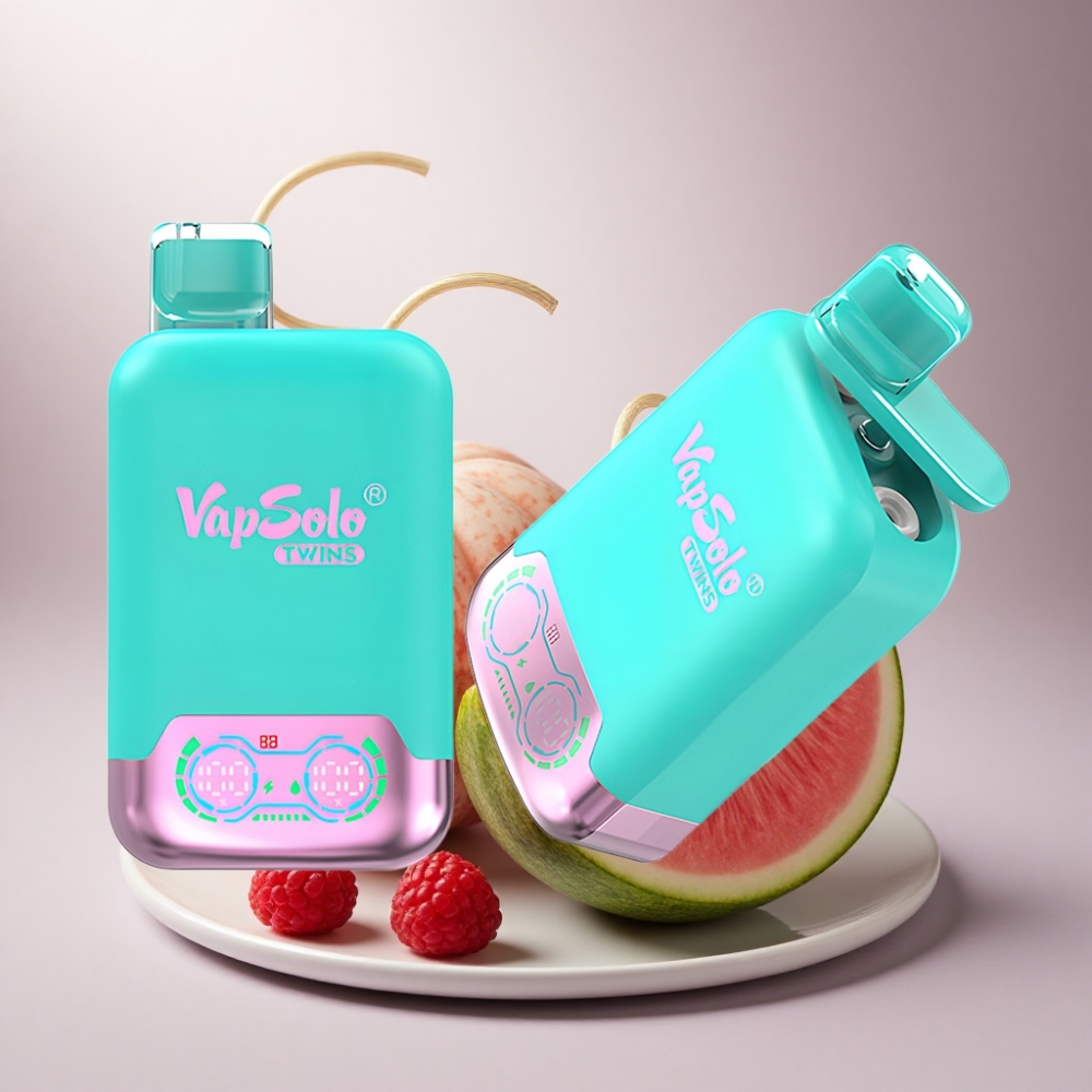 Vapsolo Twins 20000 Puffs Triple Melón & Frambuesa Sandía con 40ml de E-Líquido y Nicotina 20mg/ml