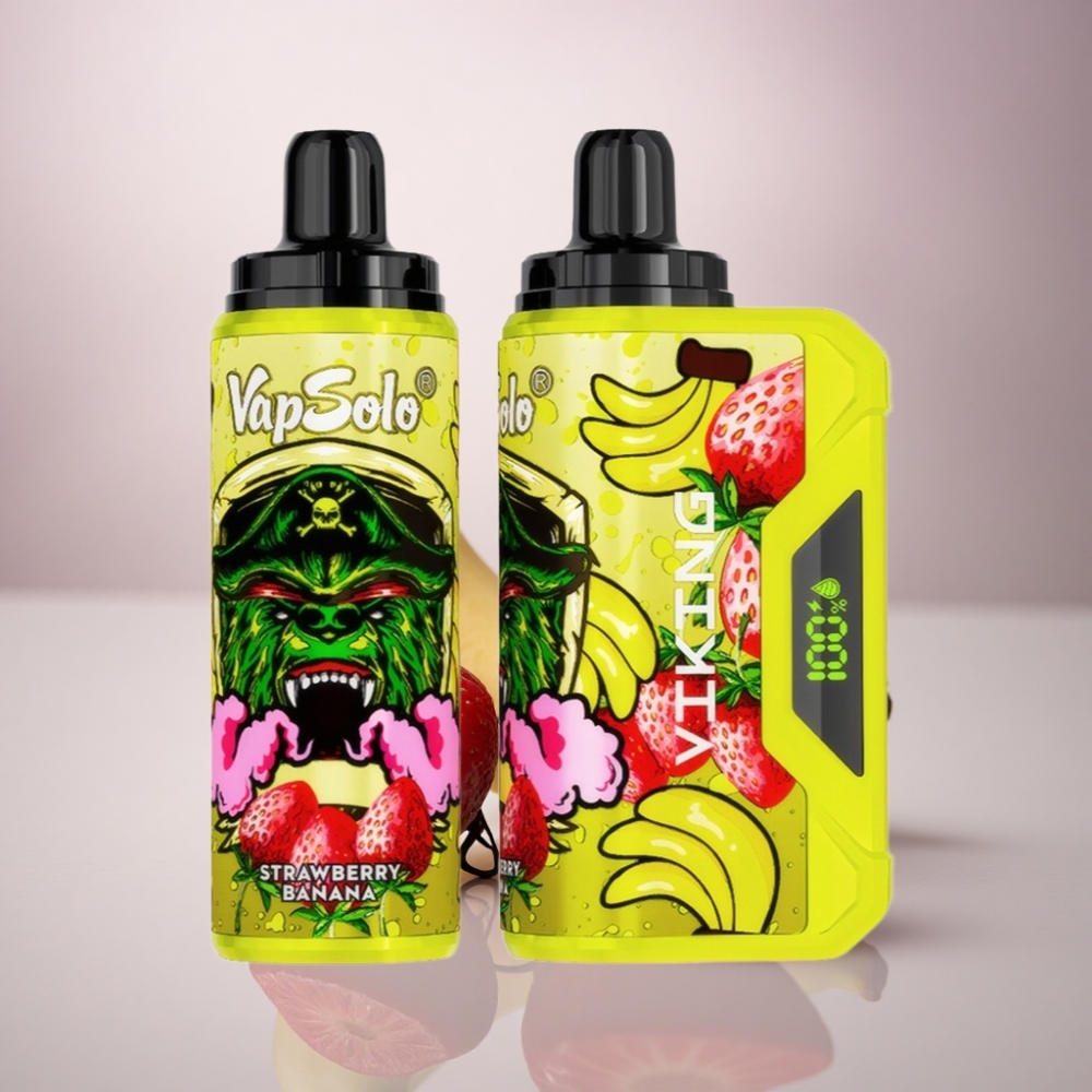 VapSolo VIKING 12000 Puffs Fresa Banana 22ml Nicotina Tipo-C