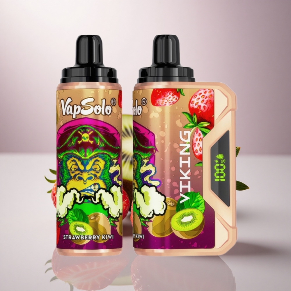 VapSolo VIKING 12000 Puffs Fresa Kiwi con 22ml de líquido y nicotina de 20 mg/ml