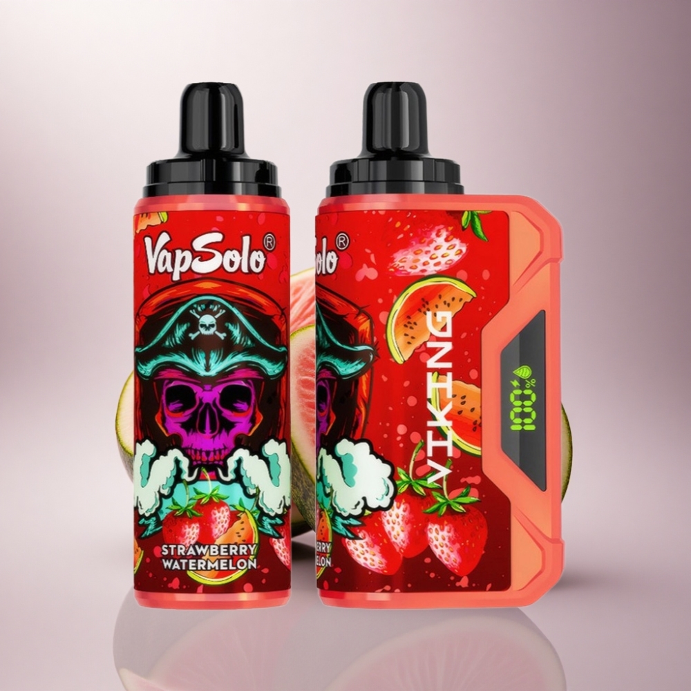 VapSolo VIKING 12000 Puffs Fresa Sandía 22ml 20mg Nicotina Tipo-C