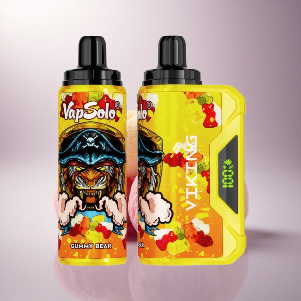 VapSolo VIKING 12000 Puffs Osito de Goma Electrónico 22ml Tipo-C Nicotina 20mg/ml