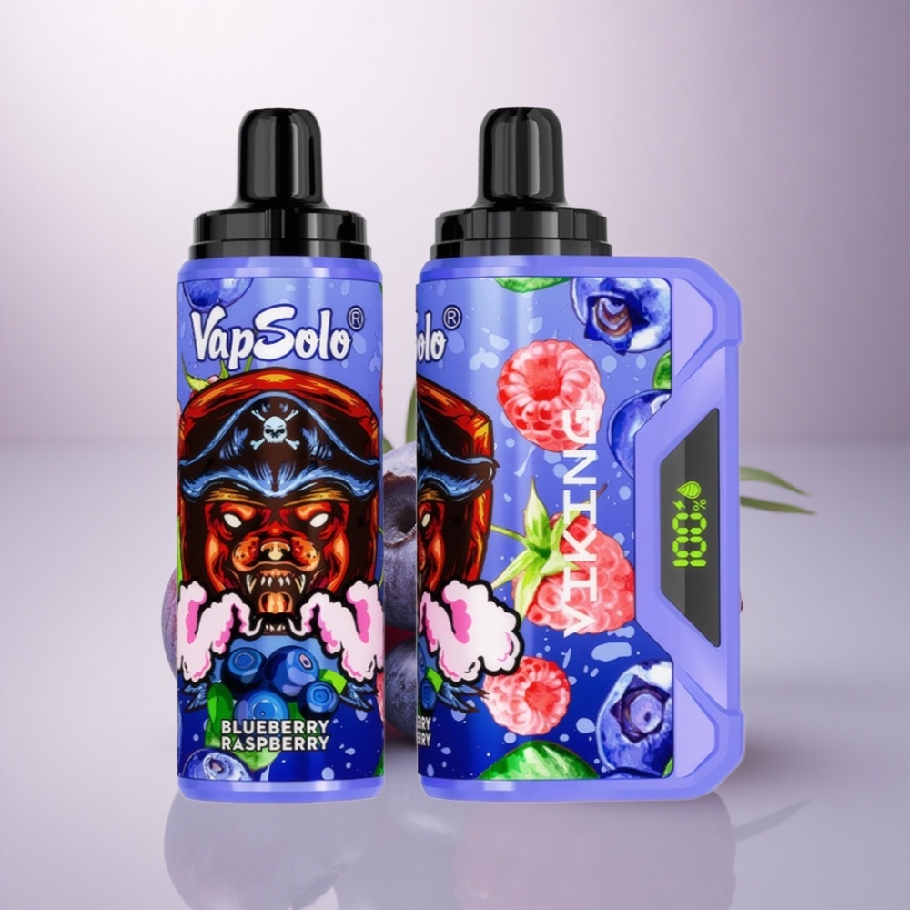 VapSolo VIKING 12000 Puffs VapSolo VIKING Arándano Frambuesa 22ml Nicotina Tipo-C