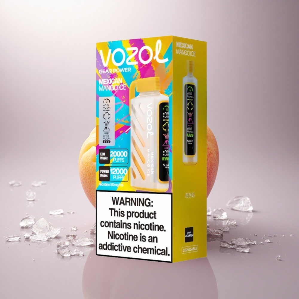 VOZOL Gear Power 20000 Puffs Helado de Mango Mexicano con Dual Mesh Coil y 5% de Nicotina