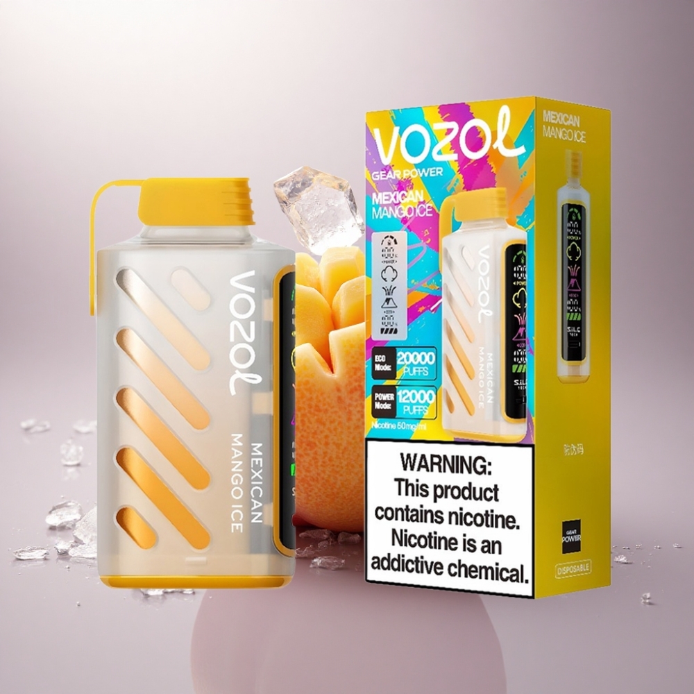 VOZOL Gear Power 20000 Puffs Helado de Mango Mexicano con Dual Mesh Coil y 5% de Nicotina