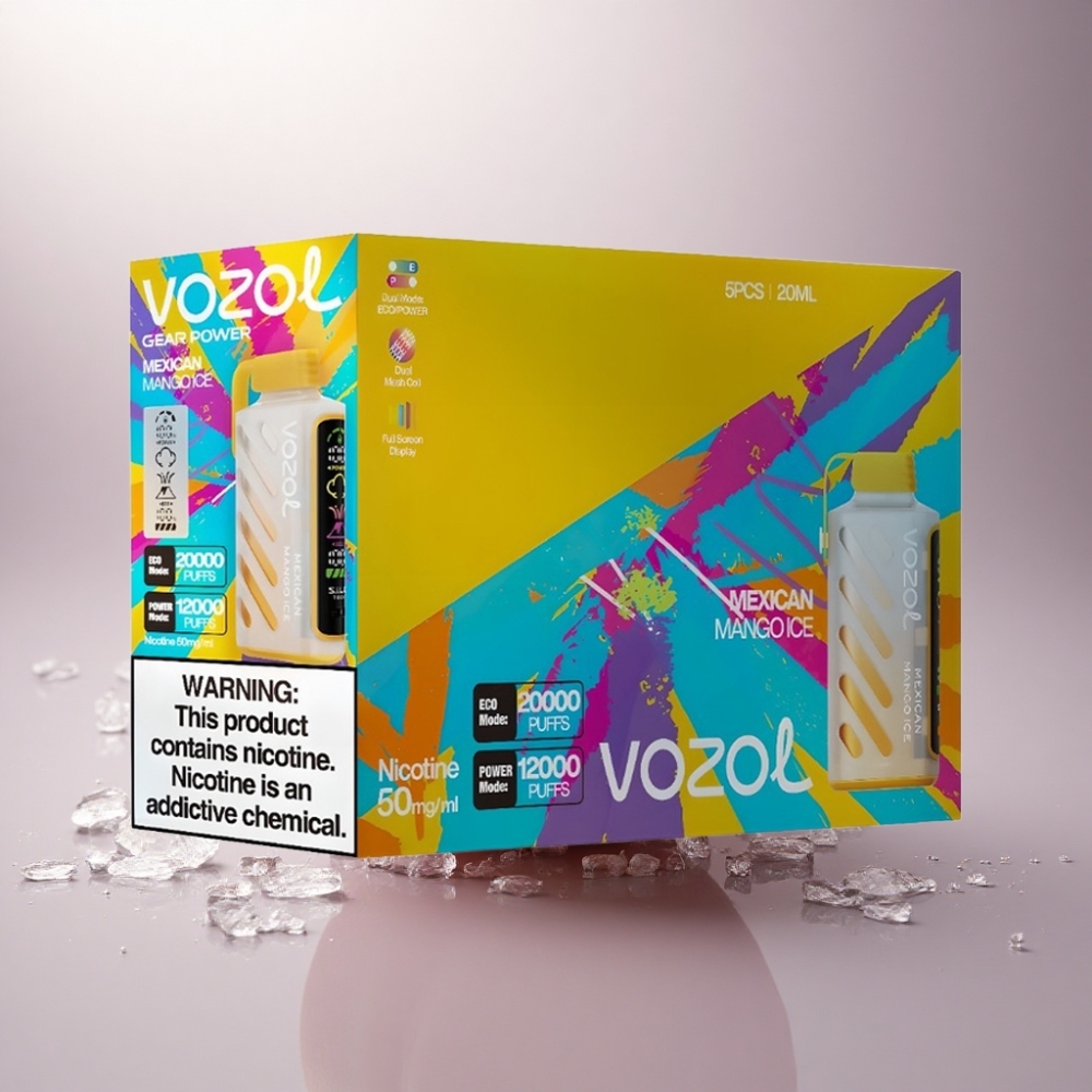 VOZOL Gear Power 20000 Puffs Helado de Mango Mexicano con Dual Mesh Coil y 5% de Nicotina
